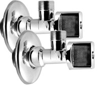 AQUALINE Kutni ventil 1/2"x3/8", krom